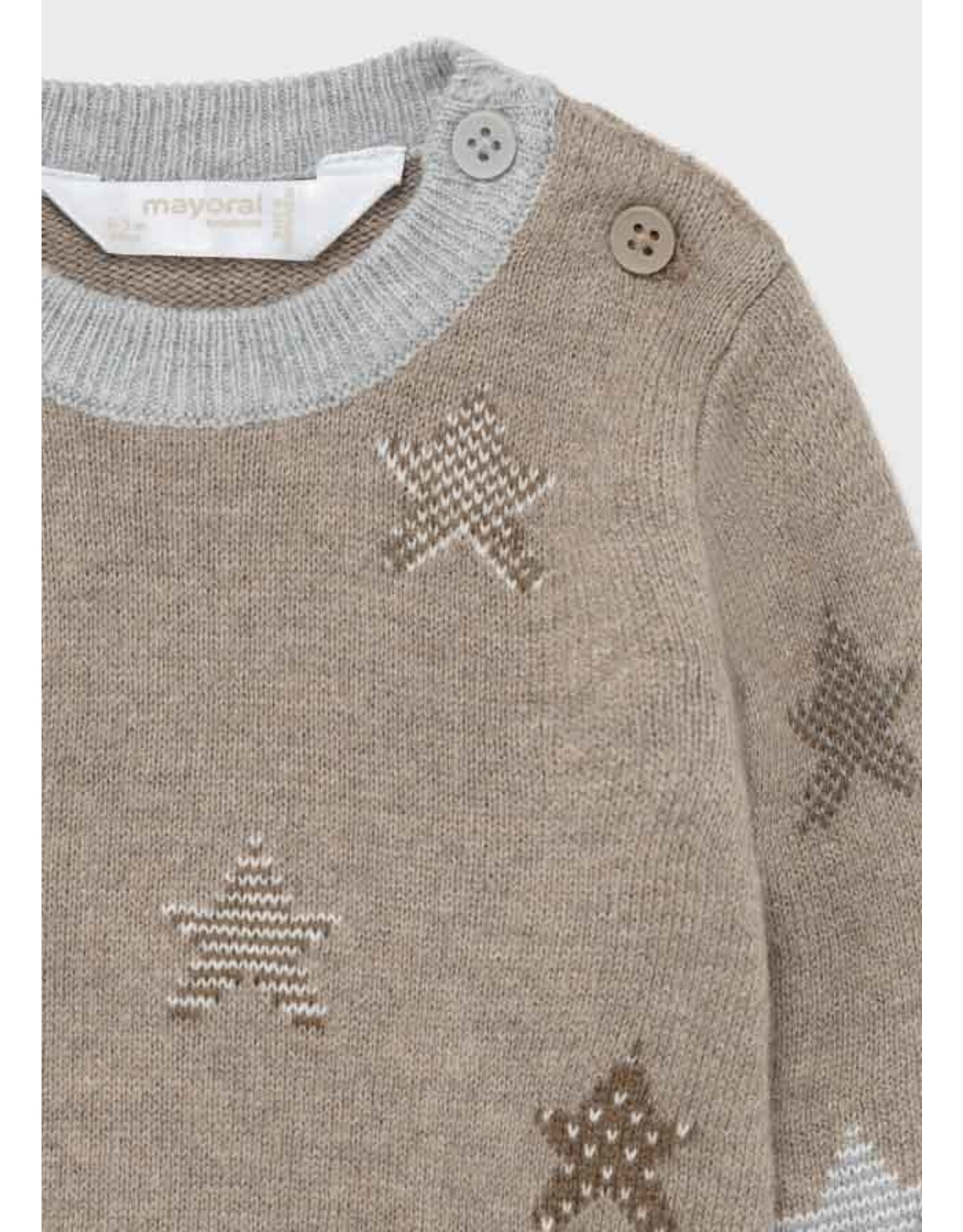 Mayoral Jacquard Sweater with Stars