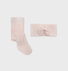 Mayoral Baby Rose Tights with Headband