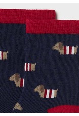 Mayoral Jacquard Socks with Puppies (0-18M)