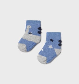 Mayoral Non-slip Socks - Dino Blue (0-18M)