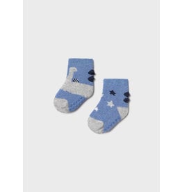 Mayoral Non-slip Socks - Dino Blue (0-18M)