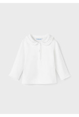 Mayoral Girls Long Sleeve Polo w/Ruffle Collar - 6 month