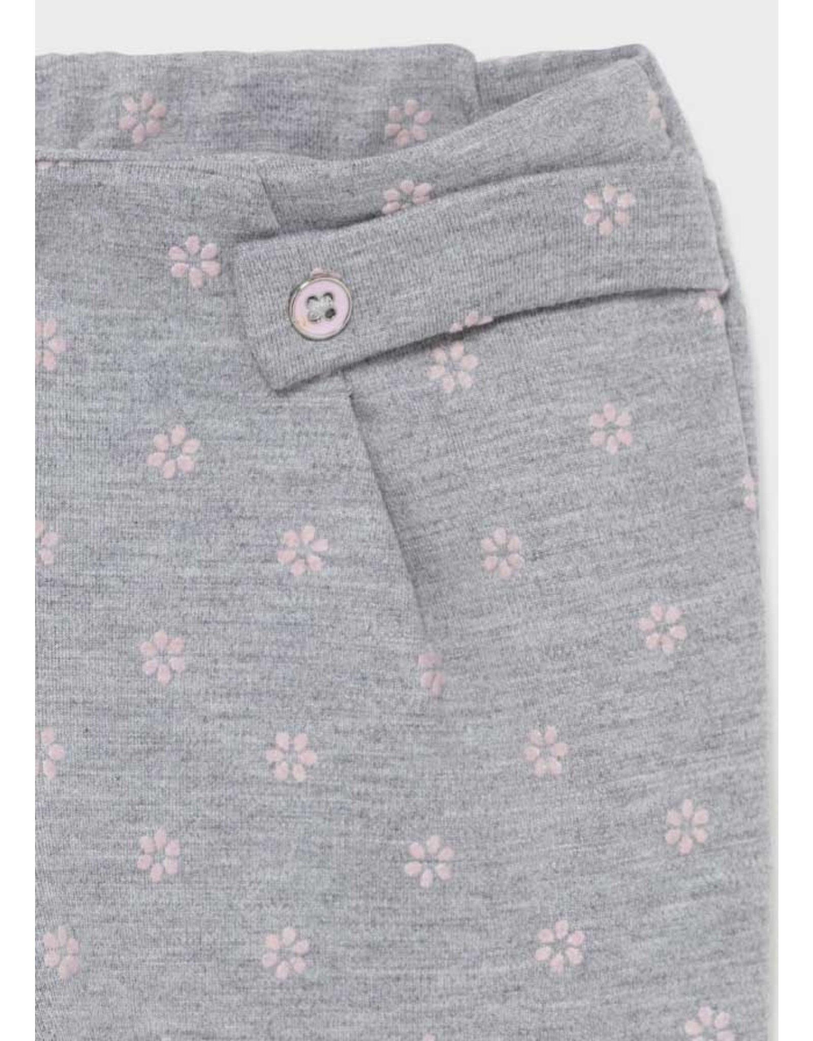 Mayoral Silver Trousers with Flower Accent