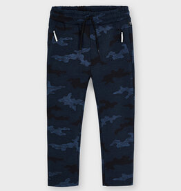 Mayoral Indigo Camo Printed Knit Pant