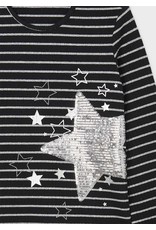 Mayoral Tween Black Stripes Star T-Shirt