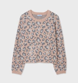 Mayoral Leopard Print Sweater - Makeup