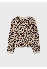 Mayoral Leopard Print Sweater - Natural