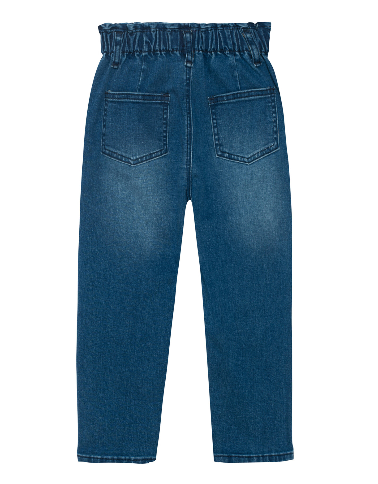 Deux Par Deux Navy Denim Paper Bag Pant