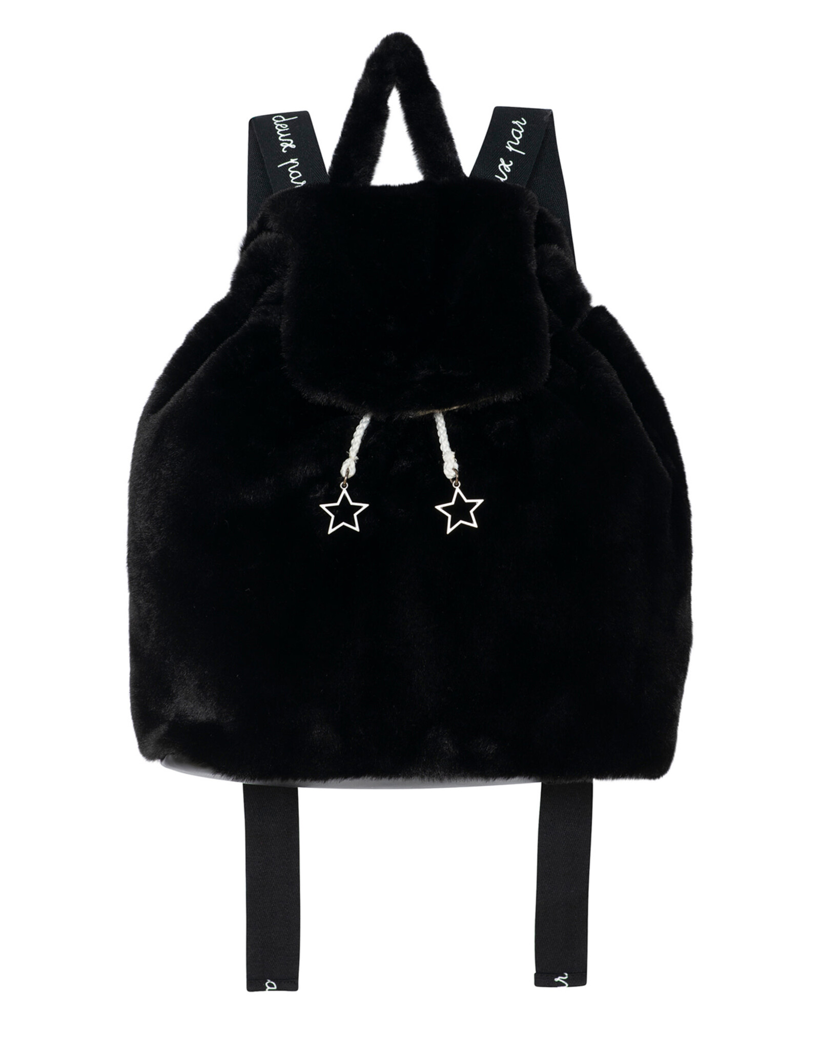 Deux Par Deux Anthracite Fake Fur Back Pack