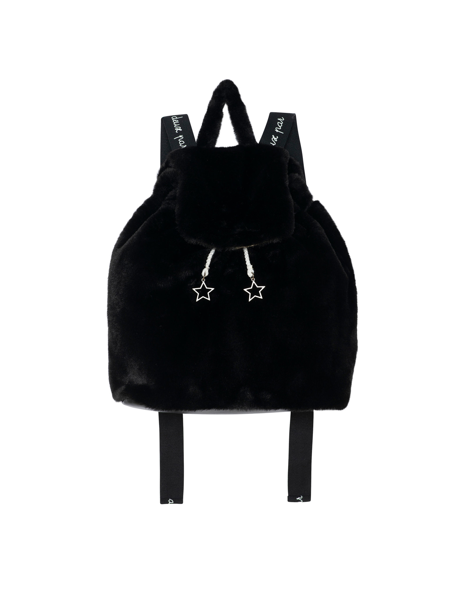 Deux Par Deux Anthracite Fake Fur Back Pack