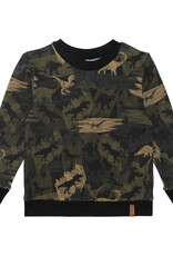 Deux Par Deux Anthracite Dinosaur Fleece