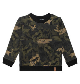 Deux Par Deux Anthracite Dinosaur Fleece