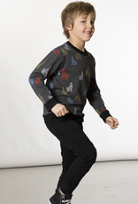 Deux Par Deux Charcoal Howling Wolf Fleece