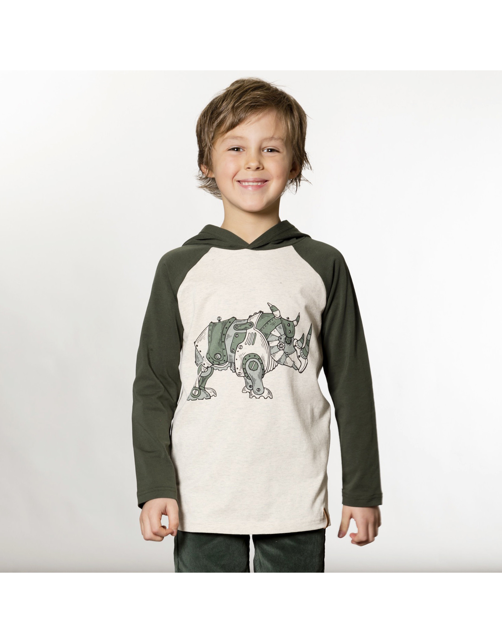 Deux Par Deux Hooded Rhino T-Shirt (12Y)