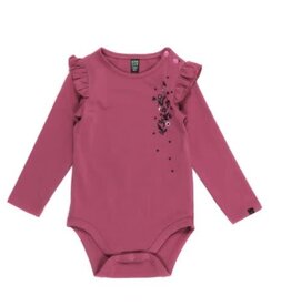 Noruk Pink Rose Bodysuit with Ruffle