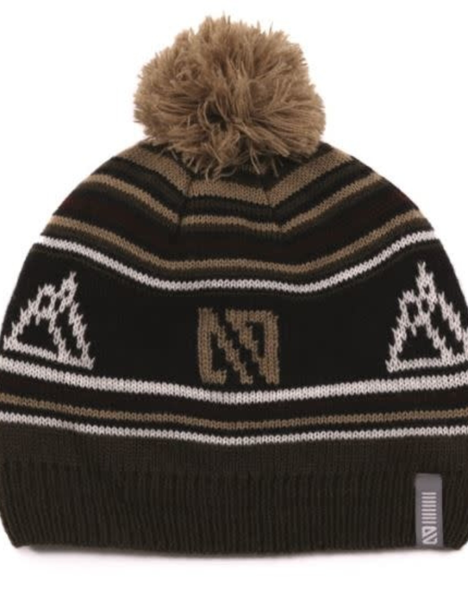 Noruk Olive Knit Hat w/Pom