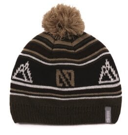 Noruk Olive Knit Hat w/Pom