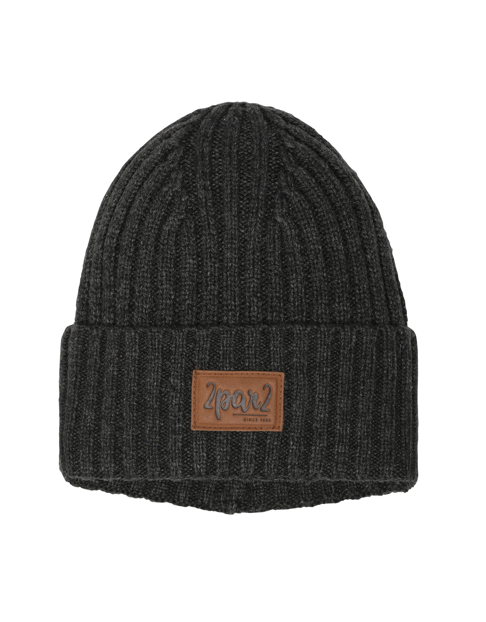 Deux Par Deux Anthracite Knitted Hat