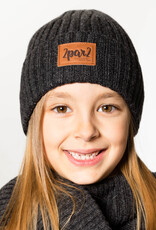 Deux Par Deux Anthracite Knitted Hat