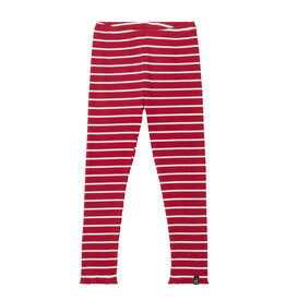 Deux Par Deux Rio Red Striped Rib Legging