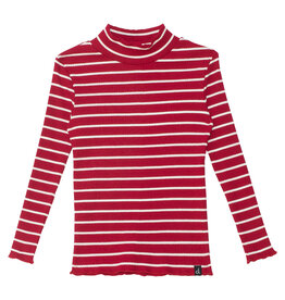 Deux Par Deux Rio Red Striped Rib Top