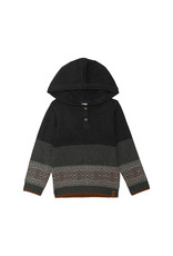 Deux Par Deux Charcoal Hooded Knit Sweater (10)