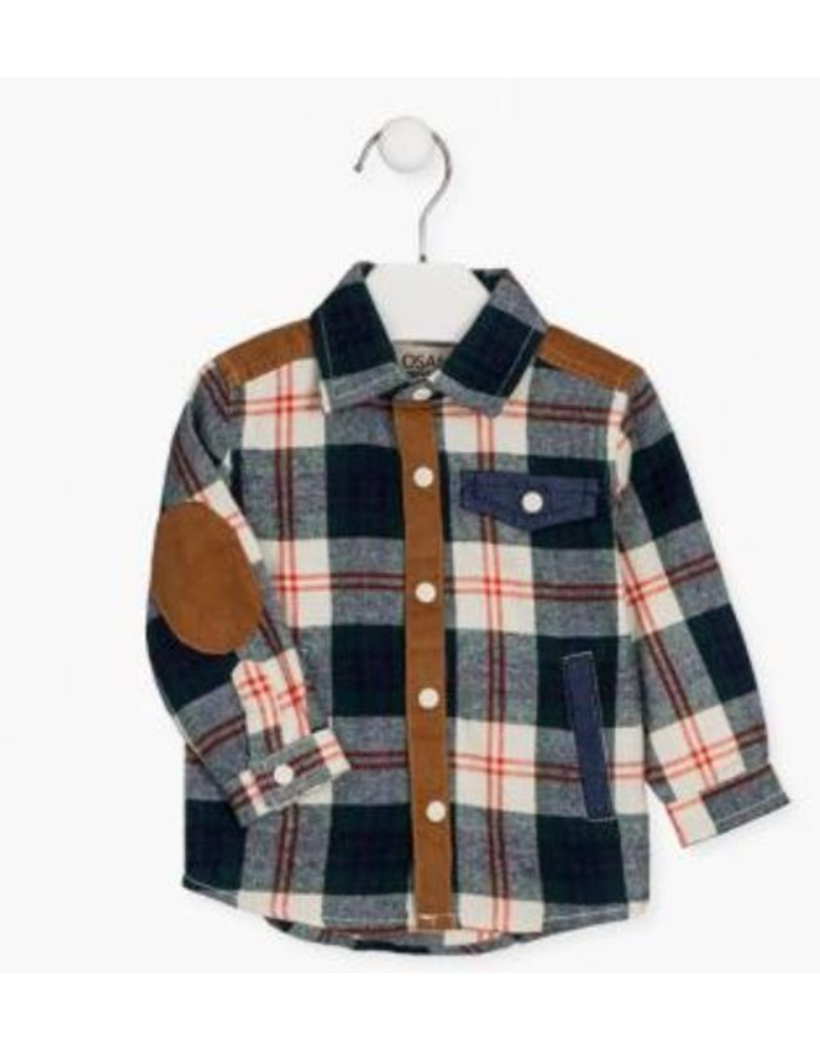 Losan Lumberjack Plaid with Elbow Patches