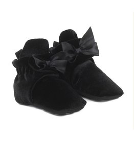 Robeez Holiday Black Bow Booties (6-12M)
