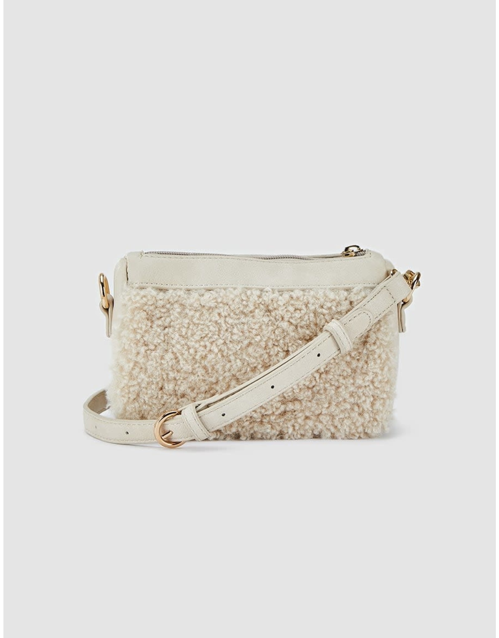 Abel & Lula Sand Faux-fur Handbag