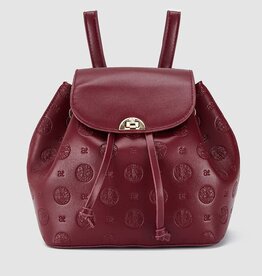 Abel & Lula Maroon Engraved Logo Backpack