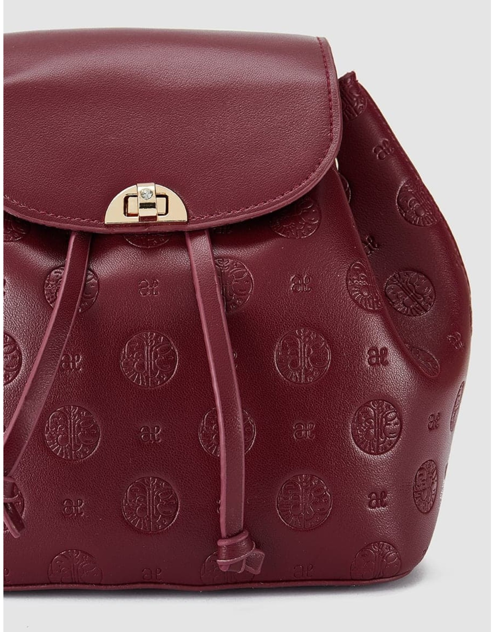 Abel & Lula Maroon Engraved Logo Backpack