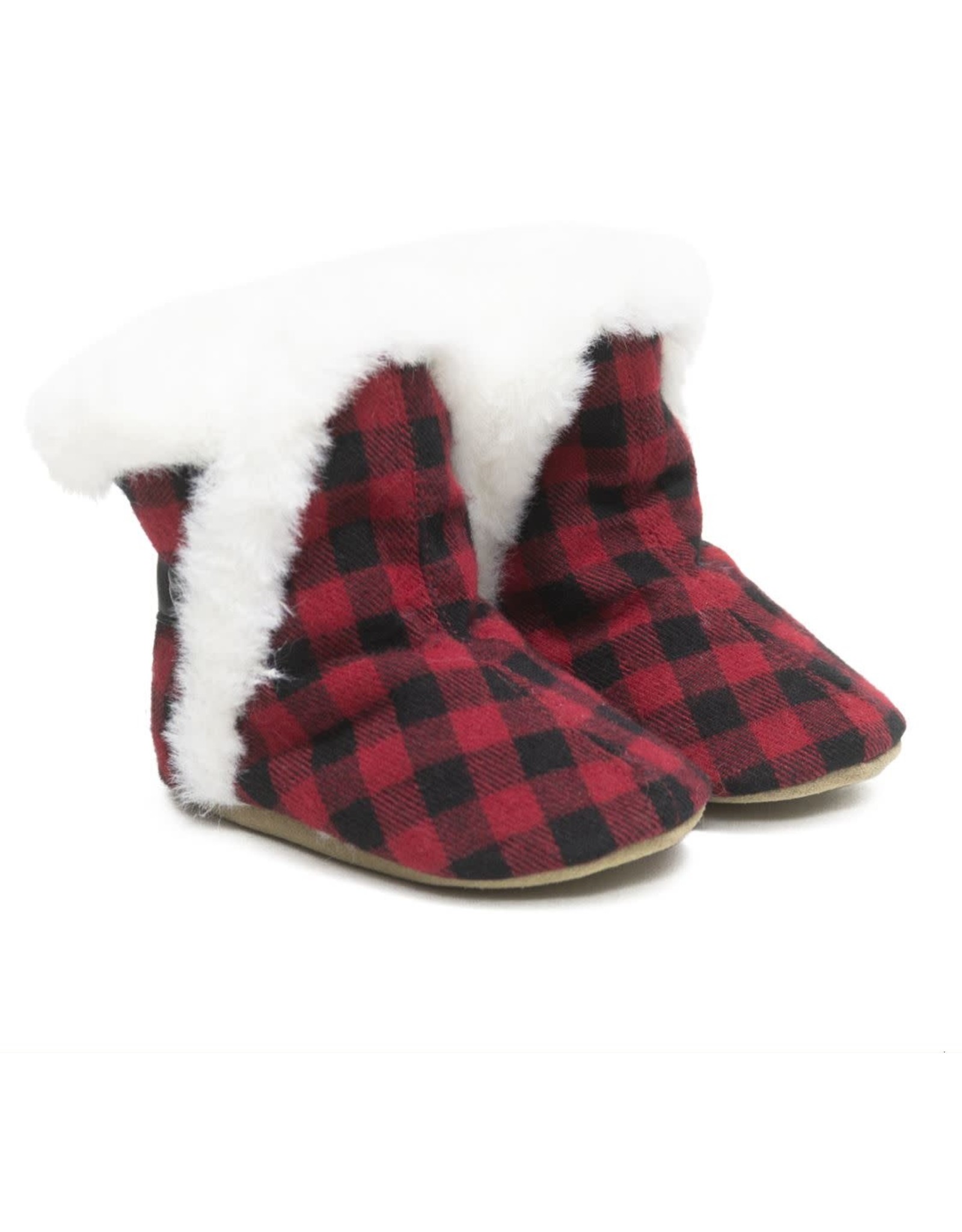 Robeez Jack Red Plaid Soft Soles