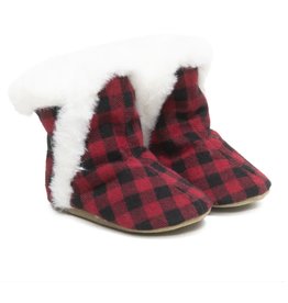 Robeez Jack Red Plaid Soft Soles