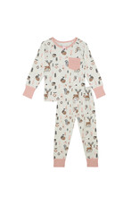 Deux Par Deux Christmas Forest 2 Pc Pajama Set