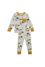 Deux Par Deux Bears 2 Pc Pajama Set