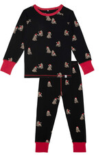 Deux Par Deux Christmas Dog 2 Pc Pajama Set