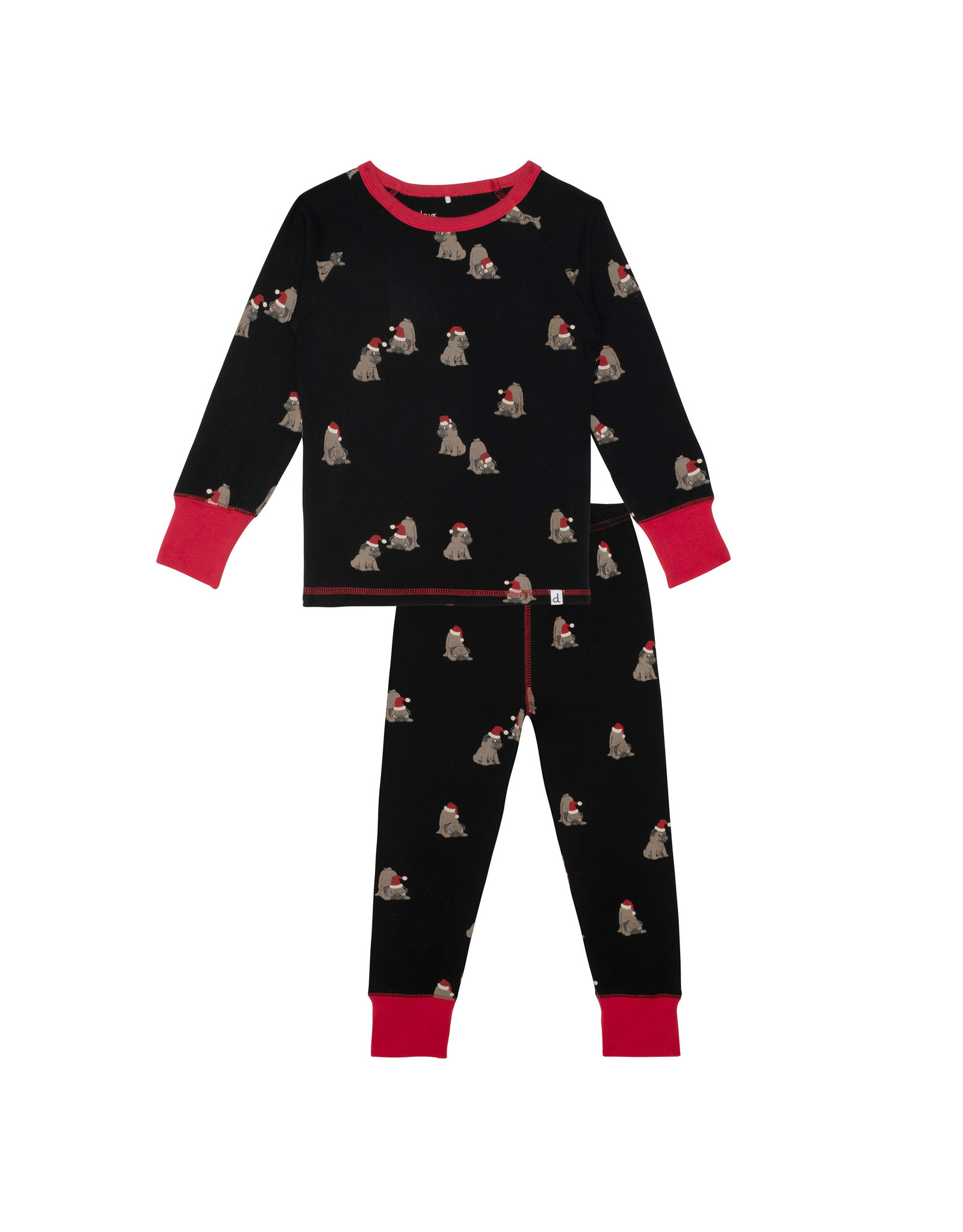 Deux Par Deux Christmas Dog 2 Pc Pajama Set