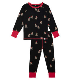 Deux Par Deux Christmas Dog 2 Pc Pajama Set