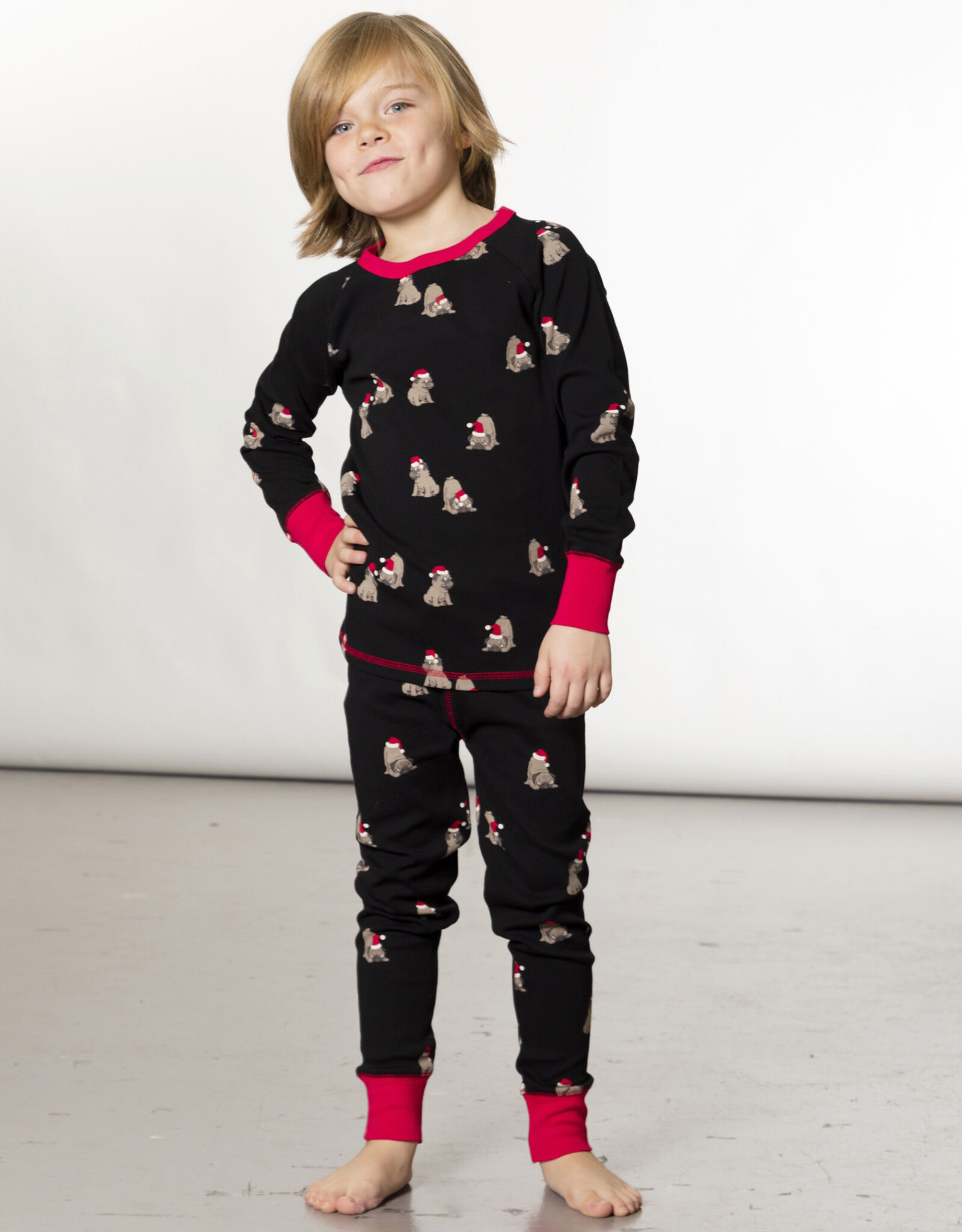 Deux Par Deux Christmas Dog 2 Pc Pajama Set