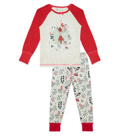 Deux Par Deux Christmas Deer 2 Pc Pajama Set