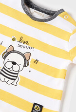 Mayoral Yellow Stripe Bee Shirt & Denim Short Set