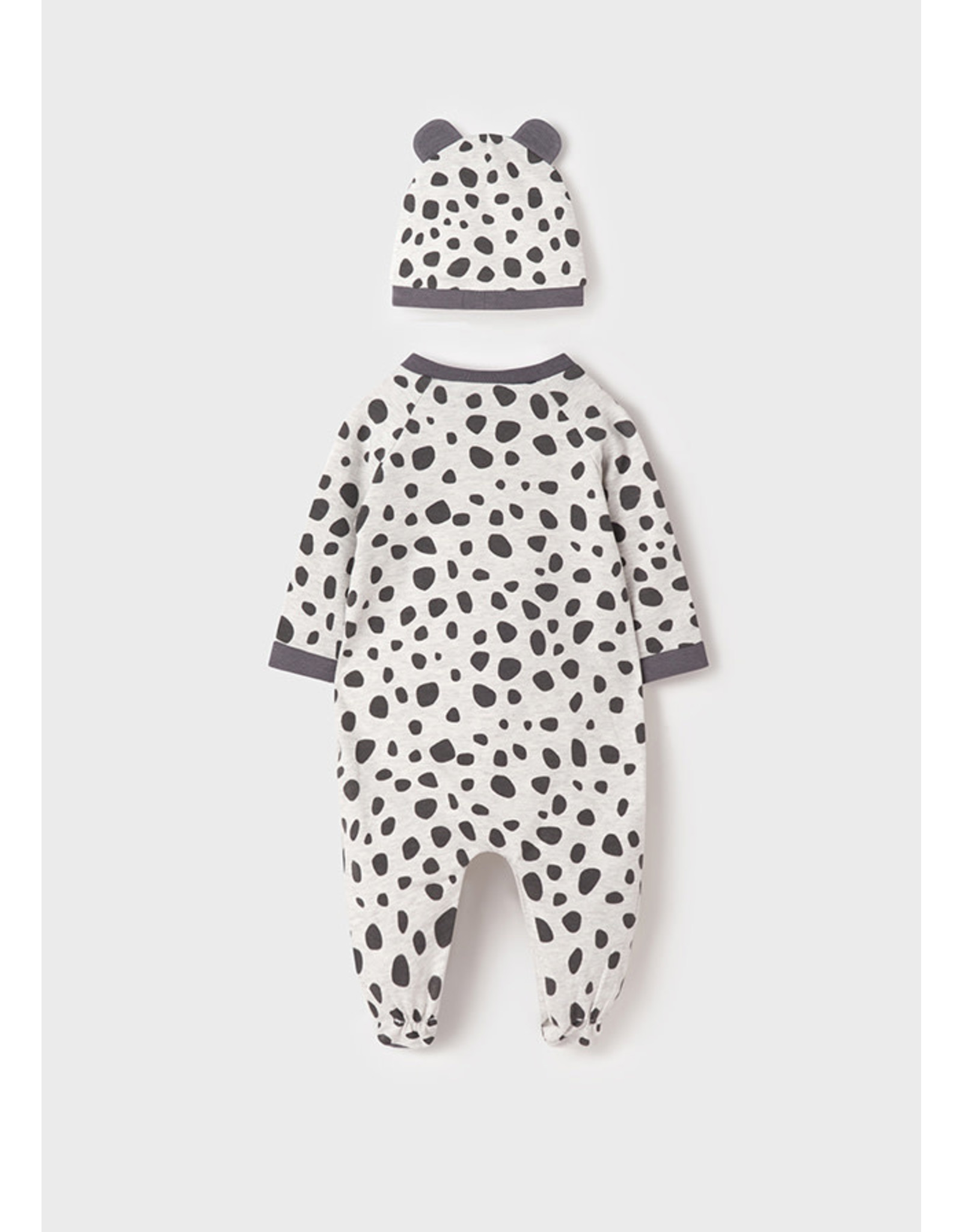 Mayoral Leopard Long Onesie w/Hat