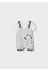 Mayoral Zebra Knit Dungaree Set