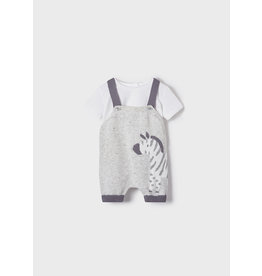 Mayoral Zebra Knit Dungaree Set