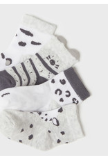 Mayoral Gray Animal Socks 4pc Set