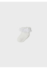 Mayoral White Ruffle Dressy Socks (0-18M)