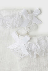 Mayoral White Ruffle Dressy Socks