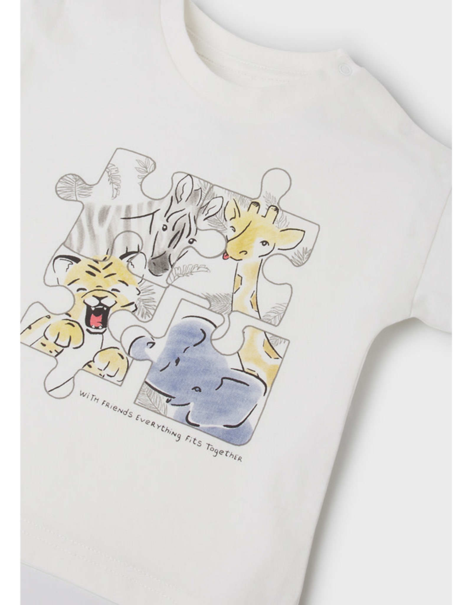 Mayoral Short Sleeve "Animal Puzzle" T-Shirt