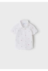 Mayoral Sailer Short Sleeve Print Button Shirt