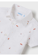 Mayoral Sailer Short Sleeve Print Button Shirt